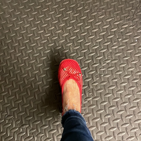Sold out 🎈! adorable Red mesh Slip on flats 🥰 - Picture 3 of 5